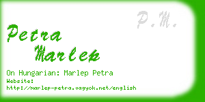 petra marlep business card